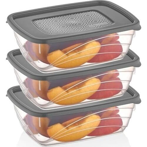 Qlux Eco Storage Container No.2 Anthracite (3 Pcs) L-00728