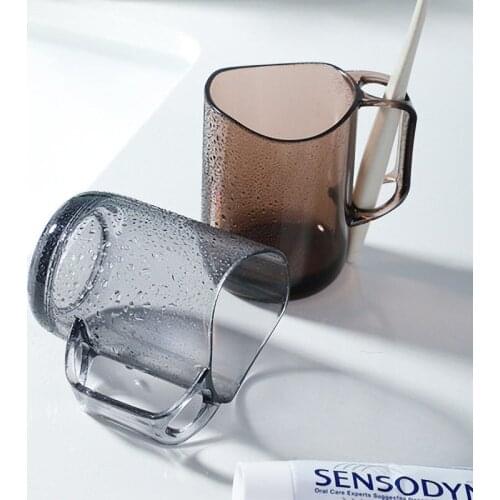 Creative Cute Couple Brushing Cups Mouth Cup Bathroom Cup Travel Wash Cup Transparent Acrylic Toothbrushing Cup Colored Tumblers