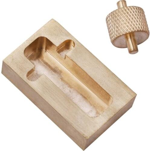 LMDZ Leather Top Edge Dye Oil Roller Box Applicator Mini Side Oil Hopper Box Diy Craft Treatment Tool Brass with Extra Roller