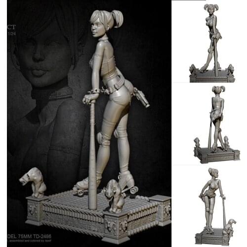 75mm 1/24 Resin Figure Kits Model Self-assembled Used 2021 Your Hot Own Collection As K8B9