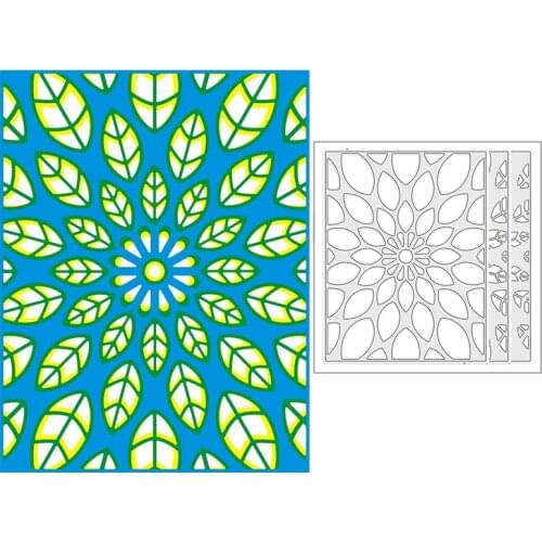 New 2021 Layering Leafy Sunflower Metal Cutting Dies for DIY Scrapbooking and Card Making Background Embossing Craft No Stamps