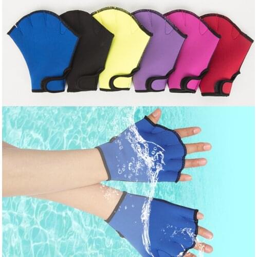 Diving gloves Unisex Frog Type Silicone Girdles Swimming Hand Fins Flippers Palm Finger Webbed Gloves Paddle Water Sports