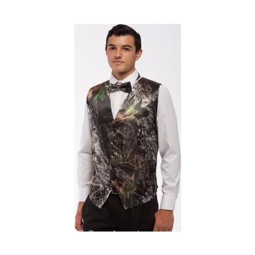 Simple Camo Mens vest Groom Wear Mossy Oak Camouflage Mens Tuxedo Vests Camo New Custom Made size and color Men wedding vests