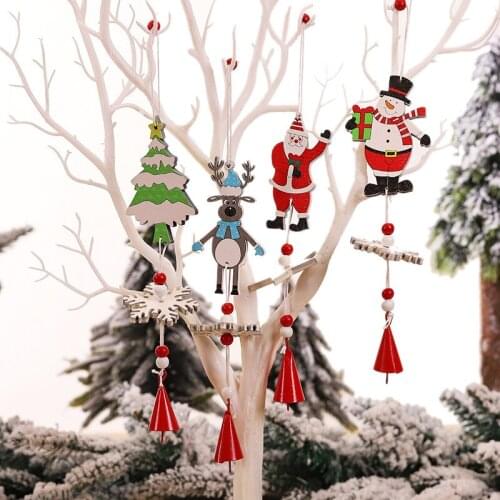 Adornos Navidad 2022 Natal Christmas Tree Decoration Wooden Christmas Drop Qrnament Hanging Decorations