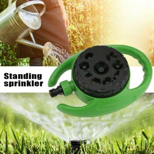 Garden Lawn Watering Sprinkler Spray Nozzle Automatic 360 Rotating Watering Irrigation System with 9-Pattern Spray