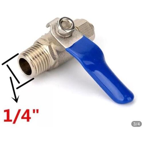 1/4" BSP Male x 6x4mm 8x5mm 10x6.5mm Hose Quick Twist Connector Ball Valve Hand Shut off Pneumatic Air Fitting