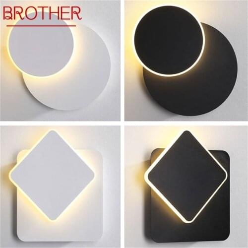 BROTHER Modern Wall Light Fixture Rotating Bedside LED Wall Lamp Creative Decorative For Home Bedroom Living Room Dining Room