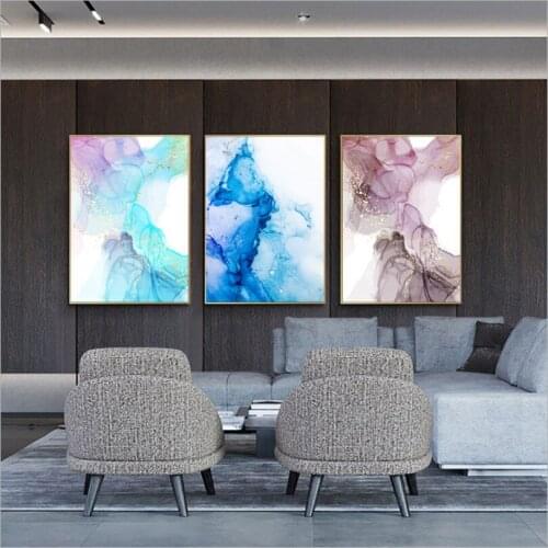 Modern Simplicity Marble Pattern Print Canvas Painting Wall Art Picture for Living Room Home Decor
