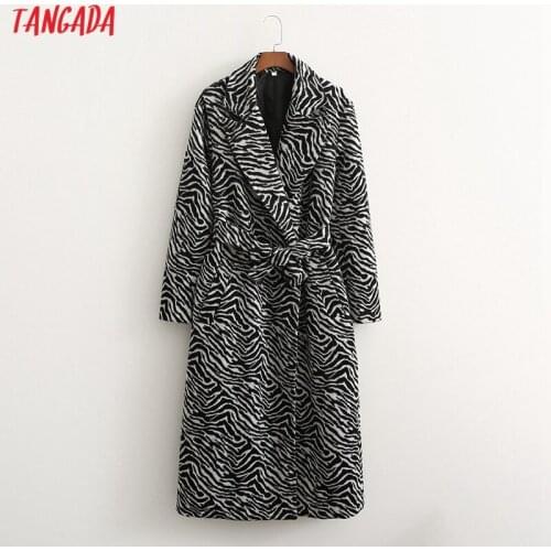 Tangada Women's Coats With A Belt