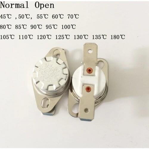 5PCS KSD301 Normally Open NO Thermostat Temperature Thermal Control Switch DegC 45/50/55/60/70/80/85/90/95/100/105/120/135/180