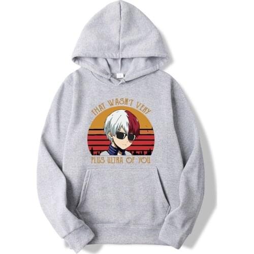 Shoto Todoroki -That Wasn't Very PLUS ULTRA Of You My Hero Academia Printing Long Sleeve Daily Casual Sweatshirt Hoodies For Men