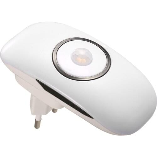 Smart Mini Night Light PIR Motion Sensor Control EU/US Plug Auto on/Off Induction Lamp for Bedroom Living Room Stair AC 80-260V