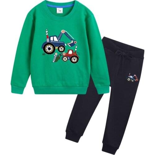 80-150 Boys Clothing Set For Spring 2021 New Arrival Casual O-neck 100% Cotton Hoodies & Pants Two Pieces Sport Suits 11 Colors