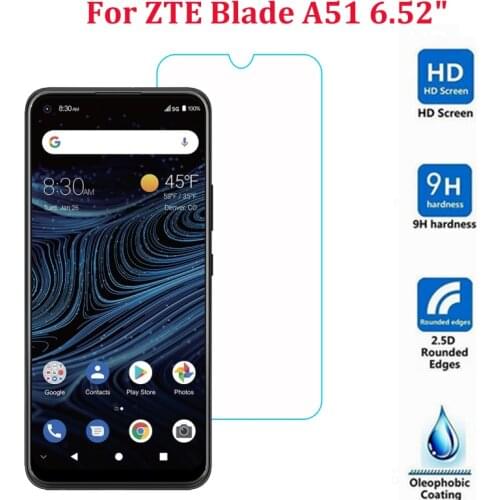 Tempered Glass For ZTE Blade A51 Glass Cover 9H Protective Glass Screen Protector For ZTE Blade A 51 A5 1 Mobile Phone Film