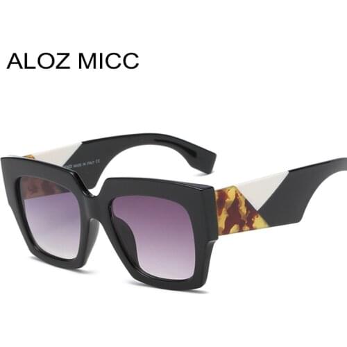 ALOZ MICC Square Sunglasses Women 2019 Brand Designer Retro Acetate Frame Sunglasses Men Black White Eyewear UV400 Q391