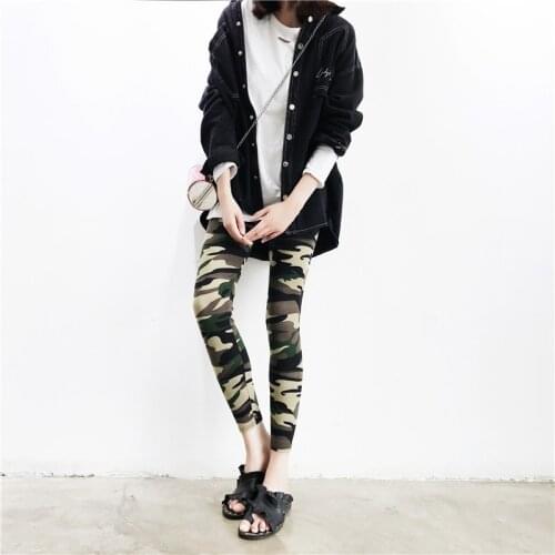 Ladies Leisure Dress leggings Girls Garments Mix Color Camouflage Printed Women Fashion Slim High Waist Leggings Skinny Pants