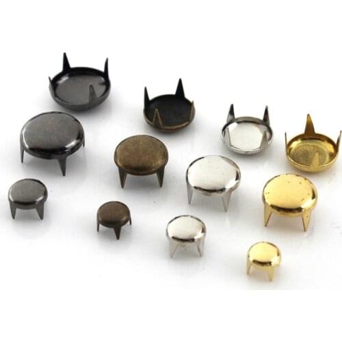 100sets Metal Round Cap Claw Rivets Studs Leather Craft Bag Belt Garment Shoes Collar Decor Accessories 13 Sizes
