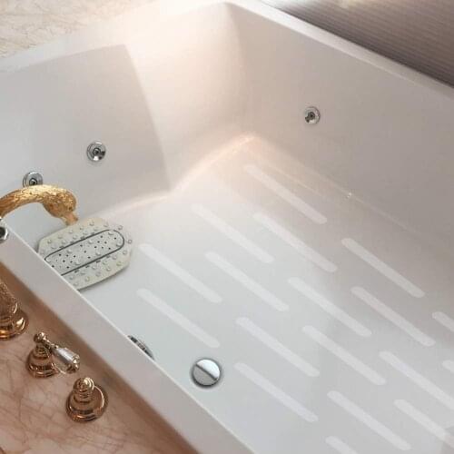 12pcs/Set Waterproof Non-Slip Bath Grip Stickers Bathroom PET Rubber Strip Sticker Tape Flooring PEVA anti-slip Stickers