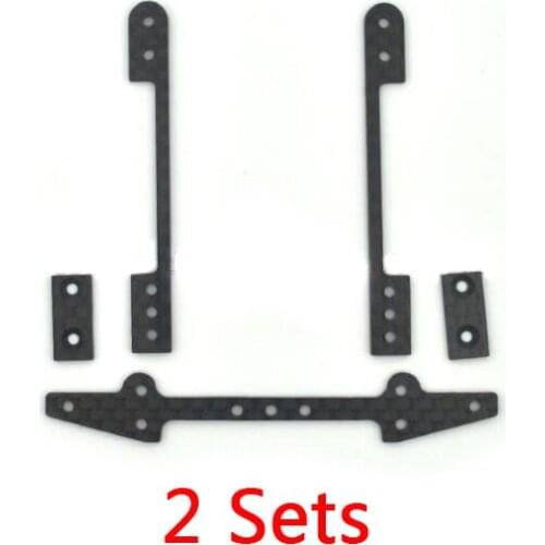 2 Sets Carbon Fiber Front Reinforcing Plate Roller Stay Hanger for MA/MS/S2/VS/AR Chassis for Tamiya Mini 4WD Car Model