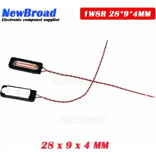 1 pair Notebook Speaker Computer Horn 1W 8R 2809 Loud speaker 8 ohms 1 Watt 8R 1W 29*9*4MM