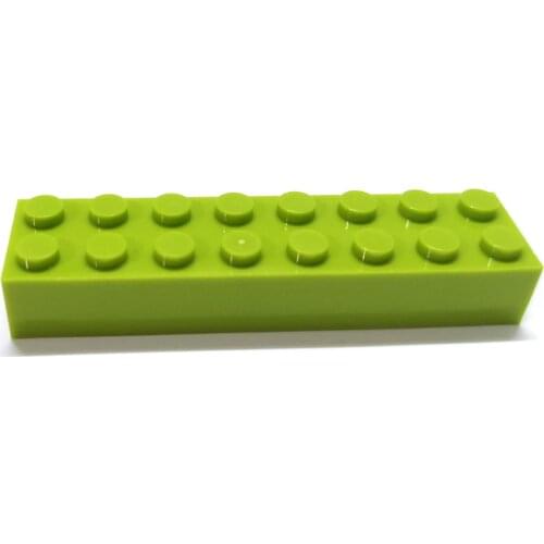 20PCS/lot Building Blocks DIY High 2x8 Dots 16Color Bricks Size Compatible With lego DIY kids Educational Toys for children