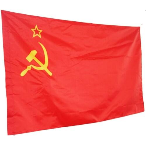 3*5ft Red CCCP Flag Hanging Flag Polyester Union of Soviet Socialist Republics Flag Outdoor Indoor USSR Country Russian Banner