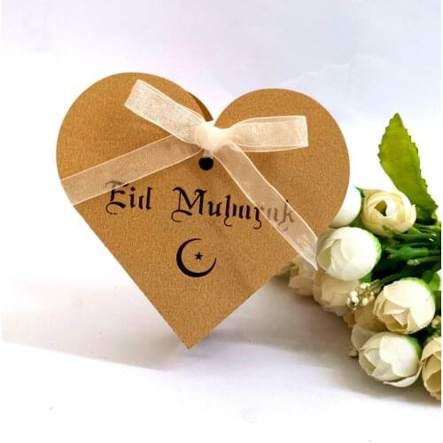 50PCS Middle Eastern wedding Hollow Heart-shaped Candy Box Chocolate Box EID Wedding Gift Box Wedding Invitations Candy Box