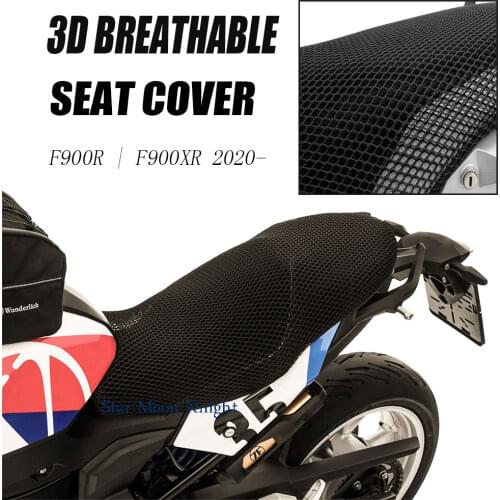 For BMW F900R F900XR Motorcycle Accessories Rear Seat Cowl Cool Cover 3D Mesh Net Waterproof Sunproof Protector 2020 2021