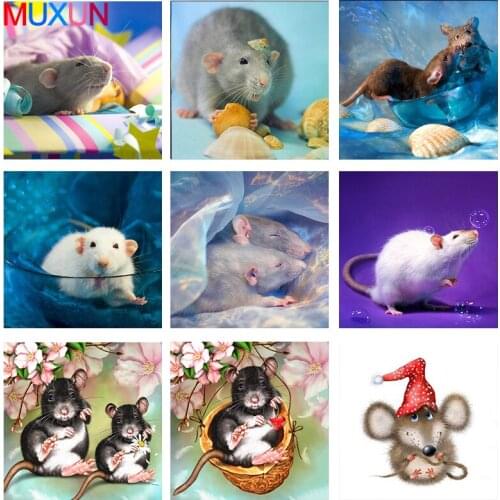 Diamond Embroidery Mouse 5D Diamond Painting Cross Stitch Full Square Cartoon Mosaic Picture Of Rhinestones Decoration Rp530