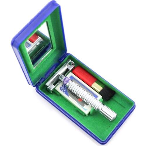 WEISHI Safety Razor Butterfly Metal handle 9306-G Bright silvery Matte silvery 9306-E Gun color 9306-C travel box 1 SET/LOT NEW