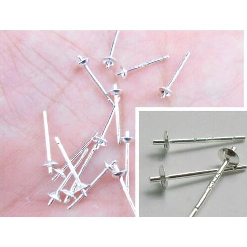 Quick delivery wholesale 150PCS multi-select number 925 white ear earrings results DIY supplies after the lock