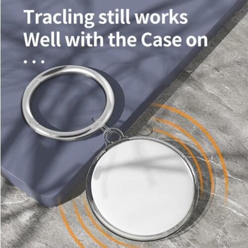 Anti-fall Case For AirTag Transparent TPU Skin Protective Cover For 2021 AirTags Keychain Anti-Lost Anti-Scratch