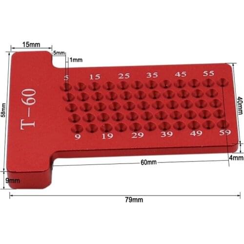 Woodworking hole scriber ruler aluminum alloy T-shaped ruler woodworking mini scriber crossed Measuring tool Precision Cross-cal