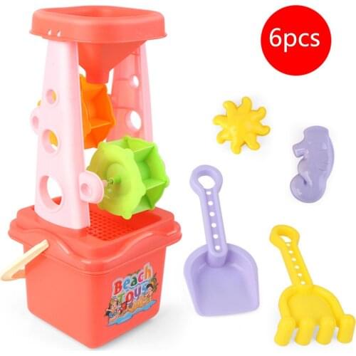 Hildren Beach Baby Toys 6pcs Beach Toy Sand Set Sand Play Sandpit Toy Summer Outdoor Toy For Boys And Girls Sandbox Water Game
