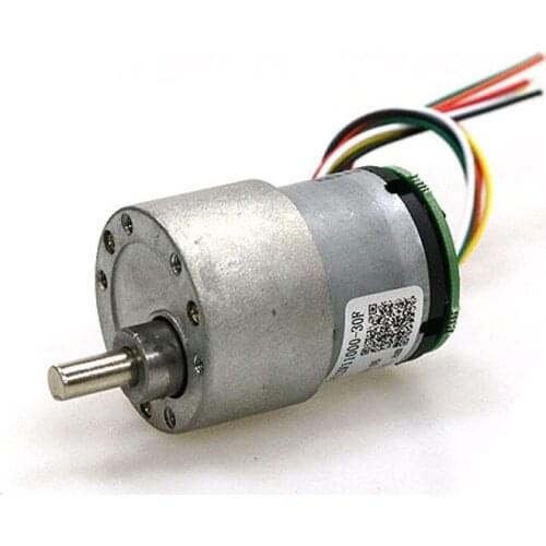 DT37-520 High Torque Reducer AB Dual Phase DC Motor with Hall Encoder for Smart Car DIY Robot Parts
