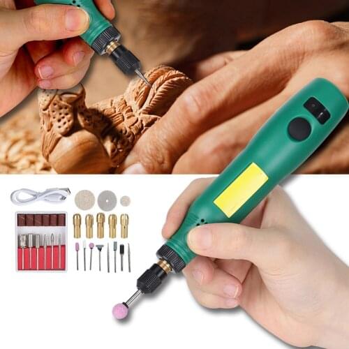 USB Charging Electric Grinding Pen Speed Control Electric Grinder Machine Tool Set Kits for Jewelry Nail Polishing Machine