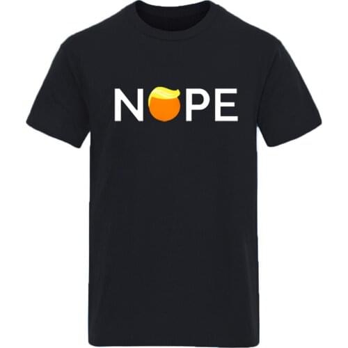 NOPE Printing Oversize Short Sleeve Mens T shirt Streetwear Harajuku Clothing Tops Male Hip Hop Retro Tees Graphic Camisetas