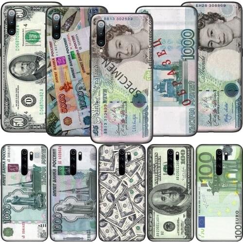 GX253 Vintage Money Dollar Rouble Pound Soft Silicone Case for Redmi Note 4X 5 5A Prime 6 6A 7 7A 8 8A 8T 9 9A 9C 9S Pro Lite