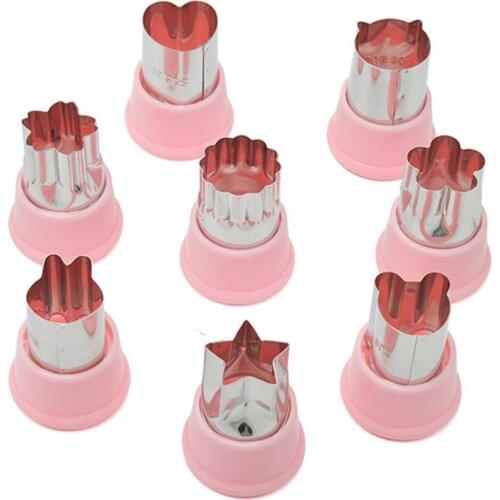 HobbyLane Kitchen Stainless Steel Vegetable Fruits Cutter Mold with Protective Cover Cookies Cutting Shape Cake Baking Diy Tools