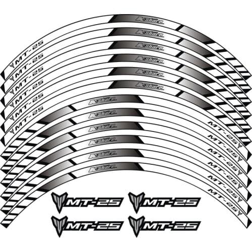 K-sharp 4 color for YAMAHA MT-25 motorcycle wheel decals Reflective stickers rim stripes MT 25 motorbike mt25