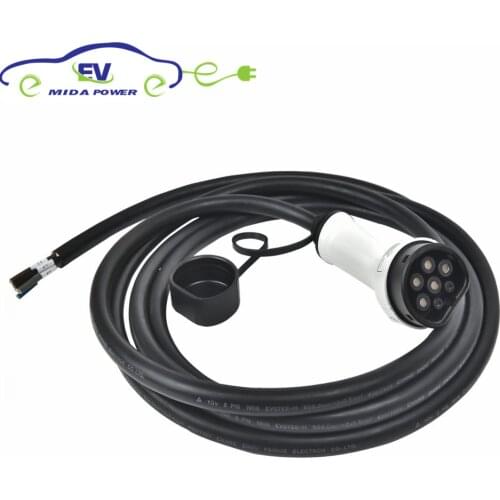 5M 32Amp Type 2 EV Charging Cable EV Tethered Cable Type2 EV Plug with EV Cable IEC62196 Electric Car Charger