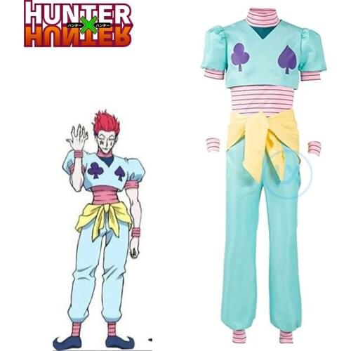 Anime Hunter X Hunter Cosplay Costume Hisoka Blue Cosplay Costume Clothing Vest + Pants Outfit Halloween Costumes