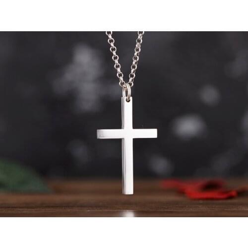 925 sterling Silver Cross women Mens Pendant charm Jewelry A4262