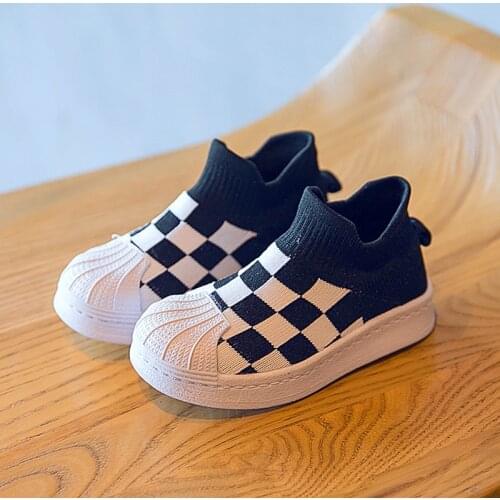 New Spring Autumn Lattice Children Shoes Girls Sport Shoes Fashion Breathable Baby Boots Soft Non-Slip Casual Kids Boys Sneakers