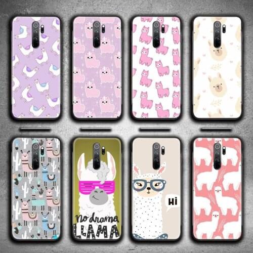 Llama Alpaca pattern Phone Case for Redmi 9A 9 8A 7 6 6A Note 9 8 8T Pro Max K20 K30 Pro