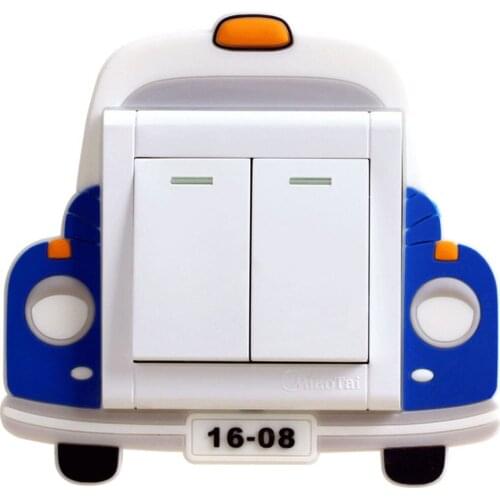 Cute Cartoon 3D Wall Silicon on Switch Stickers Children Luminous Switch Light Home Decoration