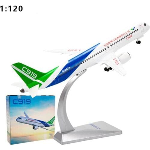 32CM 1:120 COMAC C919 model Air China airlines W base landing gear metal alloy Diecast aircraft plane collectible decoration Toy