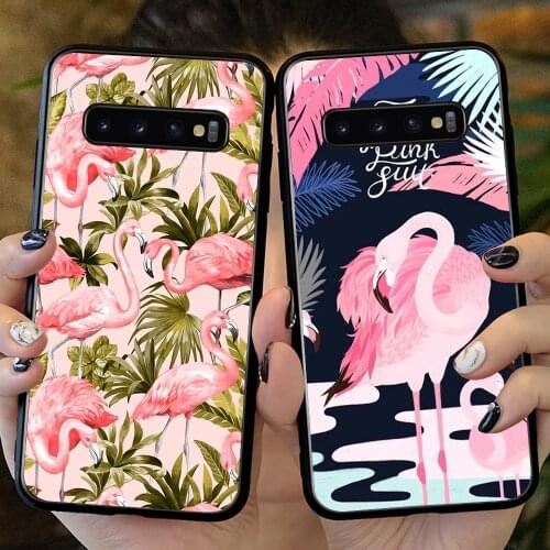 Fashion Flamingo Coque for Case Samsung Galaxy S10 S8 S9 S20 Plus S7 edge S9 S10e soft cover case for Samsung S20 FE S21 Ultra