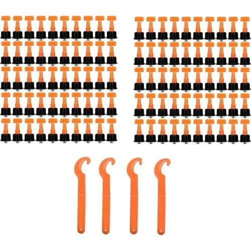 New 104Pcs Horizontal Wedge Tile Gasket For Floor Wall Tile Frame Level System Level Gauge Locator Gasket Pliers