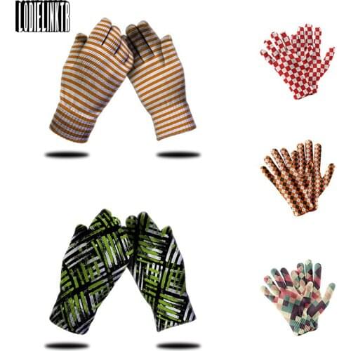 New Style 3D Striped Pattern Work Gloves Garden Gloves Touch Screen Mittens For Mobile Phone High Quality Adult Knitted Gloves